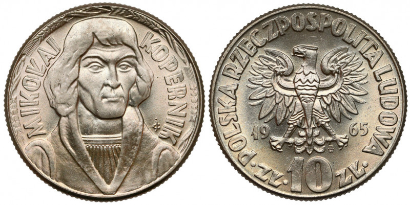 10 złotych 1965 Kopernik - na wysokiego MS'a Wyśmienita sztuka. Wyselekcjonowany...