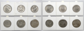 10 złotych 1959-1969 MAŁA kolumna, Kopernik i Kościuszko (6szt)