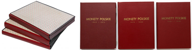Monety Polskie 1949-1990 - MENNICZE - niepełne (3szt) Albumy nie są w pełni wype...