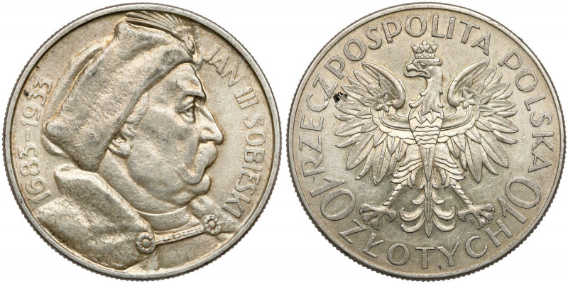 Sobieski 10 złotych 1933 Jedna z dwóch monet okresu RP odwołująca się do naszych...