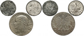 Głowa Kobiety 2 i 10 złotych 1933 - falsyfikaty z epoki