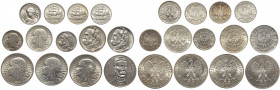 1 - 10 złotych 1925-1936, w tym Traugutt (13szt)