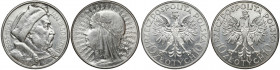 10 złotych 1932-1933 Sobieski i Głowa Kobiety (2szt)
