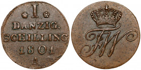 Gdańsk, Fryderyk Wilhelm III, Szeląg 1801-A