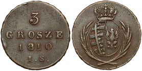 Księstwo Warszawskie, 3 grosze 1810 I.S. - ładne