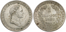 1 złoty polski 1829 F.H. - trzeci typ