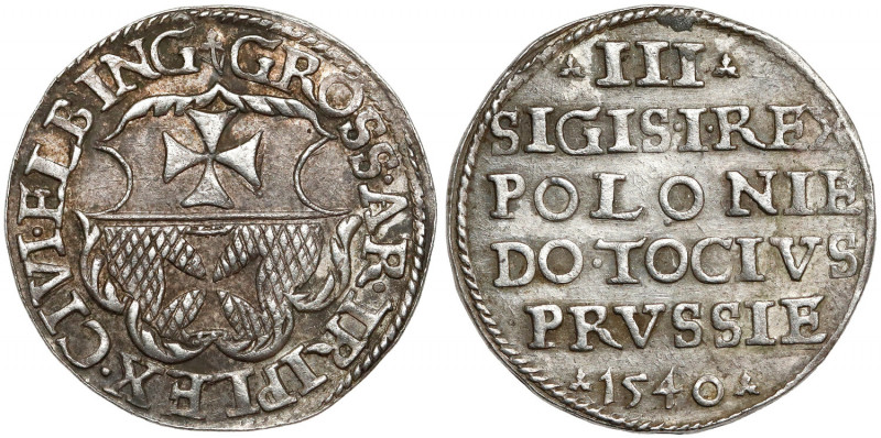 Zygmunt I Stary, Trojak Elbląg 1540 - bardzo ładny Bardzo ładna moneta. 
 Ostat...