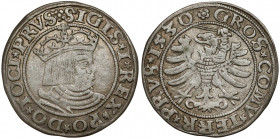 Zygmunt I Stary, Grosz Toruń 1530 - miecz w lewo - PRVS