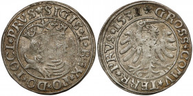 Zygmunt I Stary, Grosz Toruń 1531 - PRVS / PRVS - mała głowa