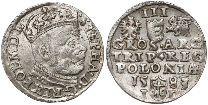 Stefan Batory, Trojak Olkusz 1583 ID - bardzo ładny Bardzo ładny stan zachowania...