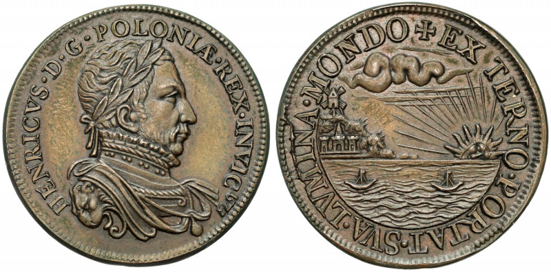 Henryk Walezy, Medal wybór na króla Polski 1573 - odbitka XIX-wieczna Piękna, XI...