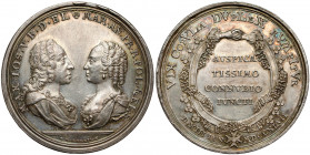 Medal ślub Marii Anny - córki Augusta III Sasa 1747