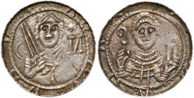 Władysław II Wygnaniec, Denar - Książę i Biskup - półksiężyc i И*