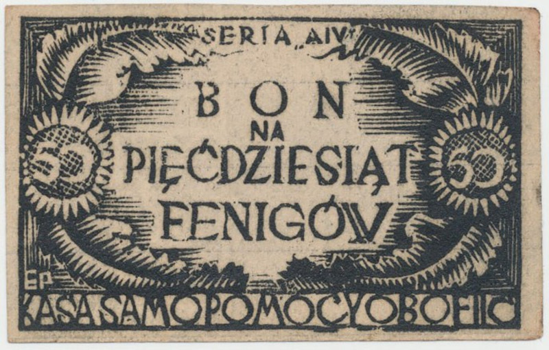 Oflag II C Woldenberg, 50 fenigów (1944) - Seria AIV Oficerski obóz jeniecki Ofl...