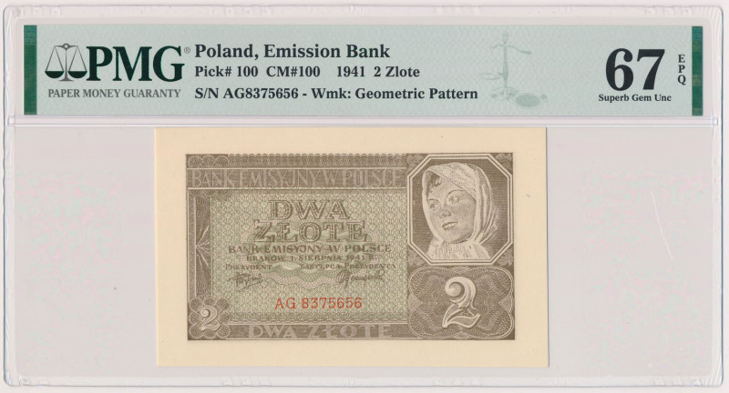 2 złote 1941 - AG Reference: Miłczak 100
Grade: PMG 67 EPQ MAX 

POLAND POLEN...