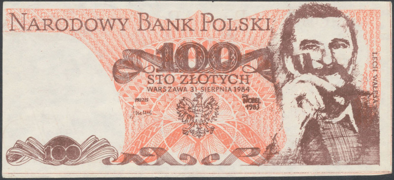 Solidarność, 100 złotych 1984 Lecha Wałęsa Pozycje tego typu szerzej omówione na...