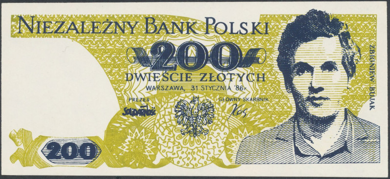 Solidarność, 200 złotych 1986 Zbigniew Bujak Pozycje tego typu szerzej omówione ...