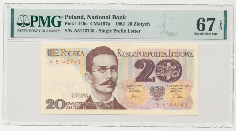 20 złotych 1982 - A Formularz pomocny przy zbieraniu banknotów PRL na literki do...