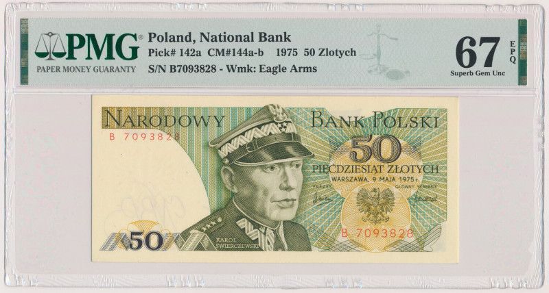 50 złotych 1975 - B Formularz pomocny przy zbieraniu banknotów PRL na literki do...