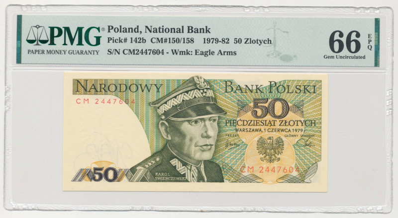 50 złotych 1979 - CM Formularz pomocny przy zbieraniu banknotów PRL na literki d...