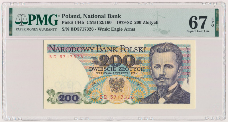 200 złotych 1979 - BD Formularz pomocny przy zbieraniu banknotów PRL na literki ...