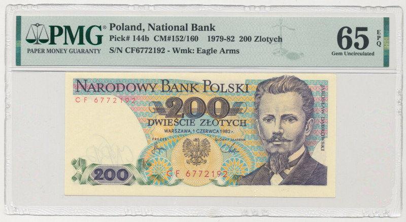 200 złotych 1982 - CF Formularz pomocny przy zbieraniu banknotów PRL na literki ...