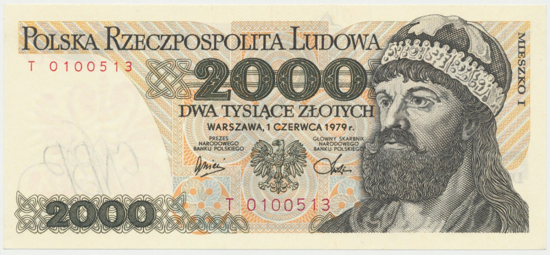 2.000 złotych 1979 - T Pojedyncza mała nagniotka w polu.&nbsp; Formularz pomocny...