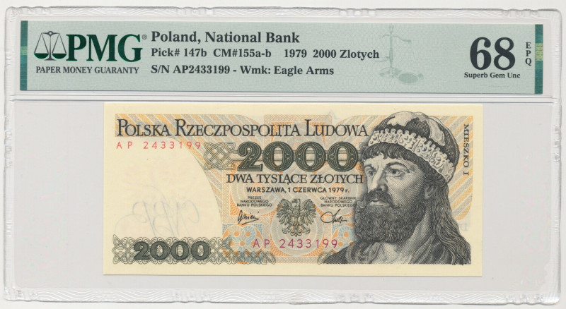 2.000 złotych 1979 - AP Imponująca wysoka nota PMG.&nbsp; Formularz pomocny przy...