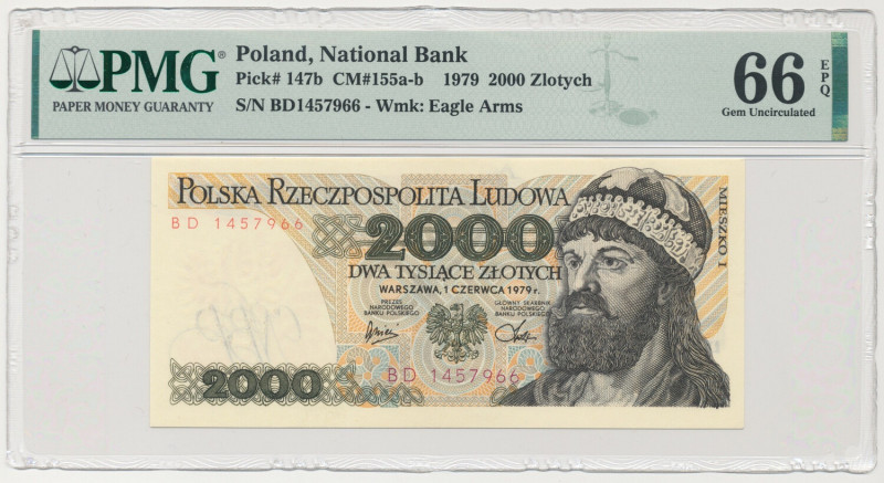 2.000 złotych 1979 - BD Formularz pomocny przy zbieraniu banknotów PRL na literk...