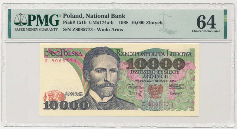 10.000 złotych 1988 - Z Formularz pomocny przy zbieraniu banknotów PRL na literk...