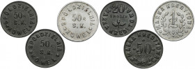 Kowel, 50. Pułk Piechoty Strzelców Kresowych, 20 groszy - 1 złoty (3szt)