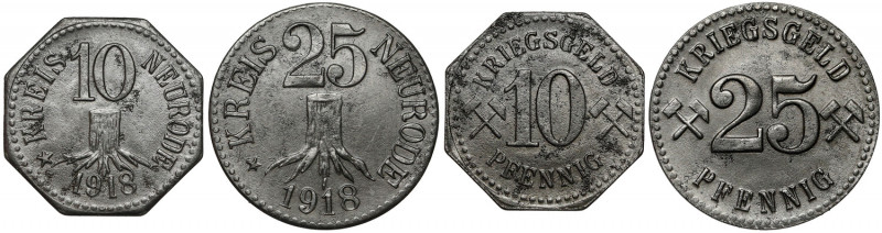 Neurode (Nowa Ruda), 10 i 25 fenigów 1918 (2szt) Żelazo. 

Grade: XF 

TOKEN...