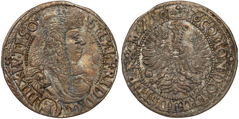 Śląsk, Sylwiusz Fryderyk, 3 krajcary 1676 SP, Oleśnica Odmiana legendowa DUX / M...