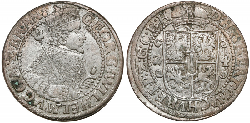 Prusy, Jerzy Wilhelm, Ort Królewiec 1624 Odmiana ze znakiem menniczym na końcu l...