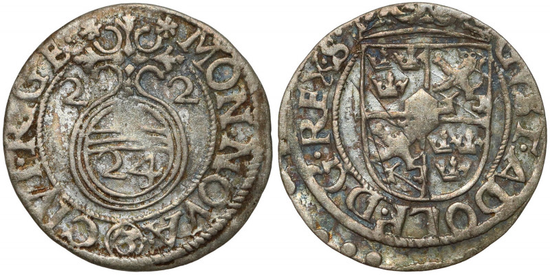 Gustaw II Adolf, Półtorak Ryga 1622 Moneta zadrapana na rewersie. 
Reference: G...