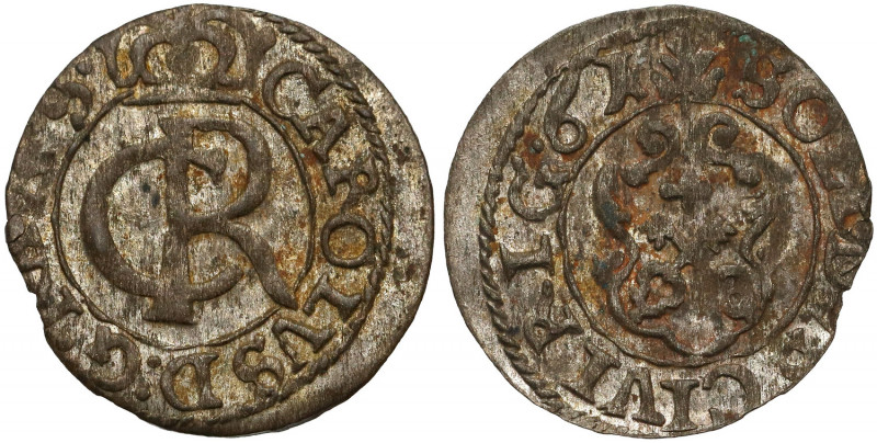 Karol XI, Szeląg Ryga 1661 
Grade: XF 

POLAND RIGA SWEDEN