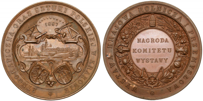 Medal, Wystawa Krajowa Rolnicza i Przemysłowa... Kraków 1887 (Pittner) Medal nag...