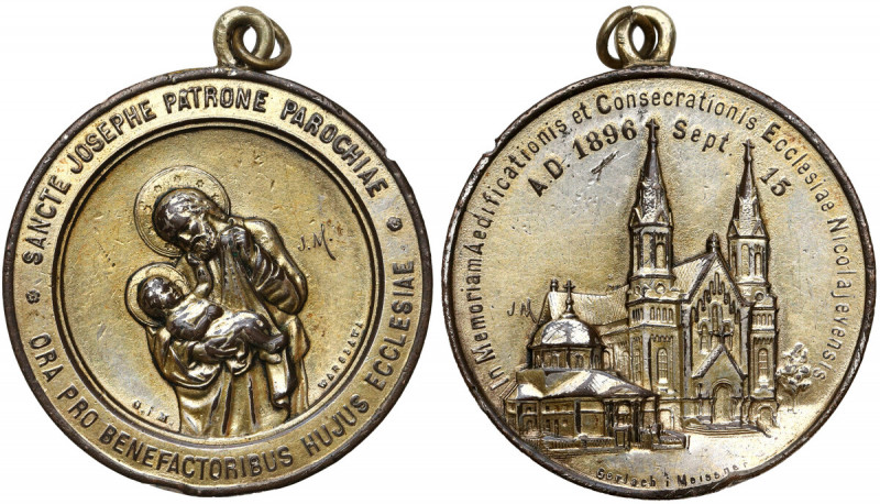 Medal Konsekracja Kościoła Św. Józefa w Mikołajewie 1896 (Gerlach i Meisner Wars...