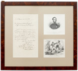 Gaspard Gourgaud - WŁASNORĘCZNY odpis dyplomu nadania Legii Honorowej i grafiki - okres napoleoński