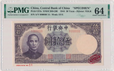 China, 50 Yuan 1944 - SPECIMEN - A/Y 000000 MAX