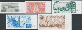 Algeria, 10 - 200 Dinars 1977-83 (5szt)