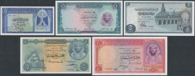 Egypt, 25 Piastres - 10 Pounds 1952-78 (5pcs)