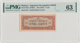 Malaya, Japanese Occupation WWII, 1 Cent (1942)