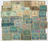 Allied Occupation WWII, set of banknotes (36pcs)