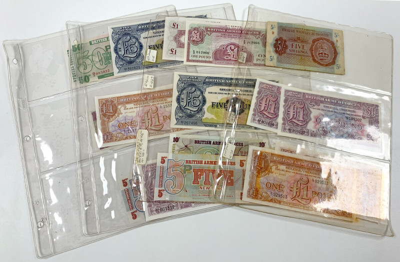 Great Britain, British Armed Forces - set of banknotes (17pcs) Fragment kolekcji...