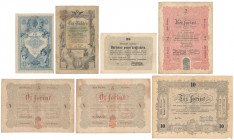 Austria & Hungary, set of banknotes from 1848-88 years (7pcs)