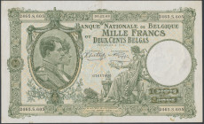 Belgium, 1.000 Francs = 200 Belgas 1943