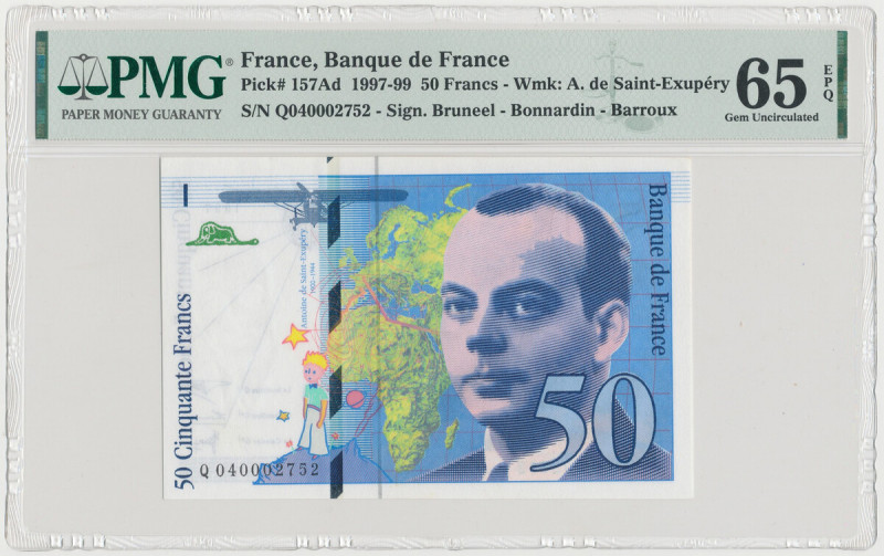 France, 50 Francs 1997 Reference: Pick 157Ad
Grade: PMG 65 EPQ 

France / Fra...