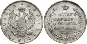 Rosja, Aleksander I, Rubel 1813 ПС, Petersburg