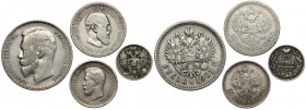 Rosja, 10 kopiejek - Rubel 1821-1901 (4szt)